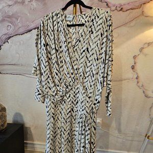 Vintage Marc Bouwer Ivory and Black Dress
